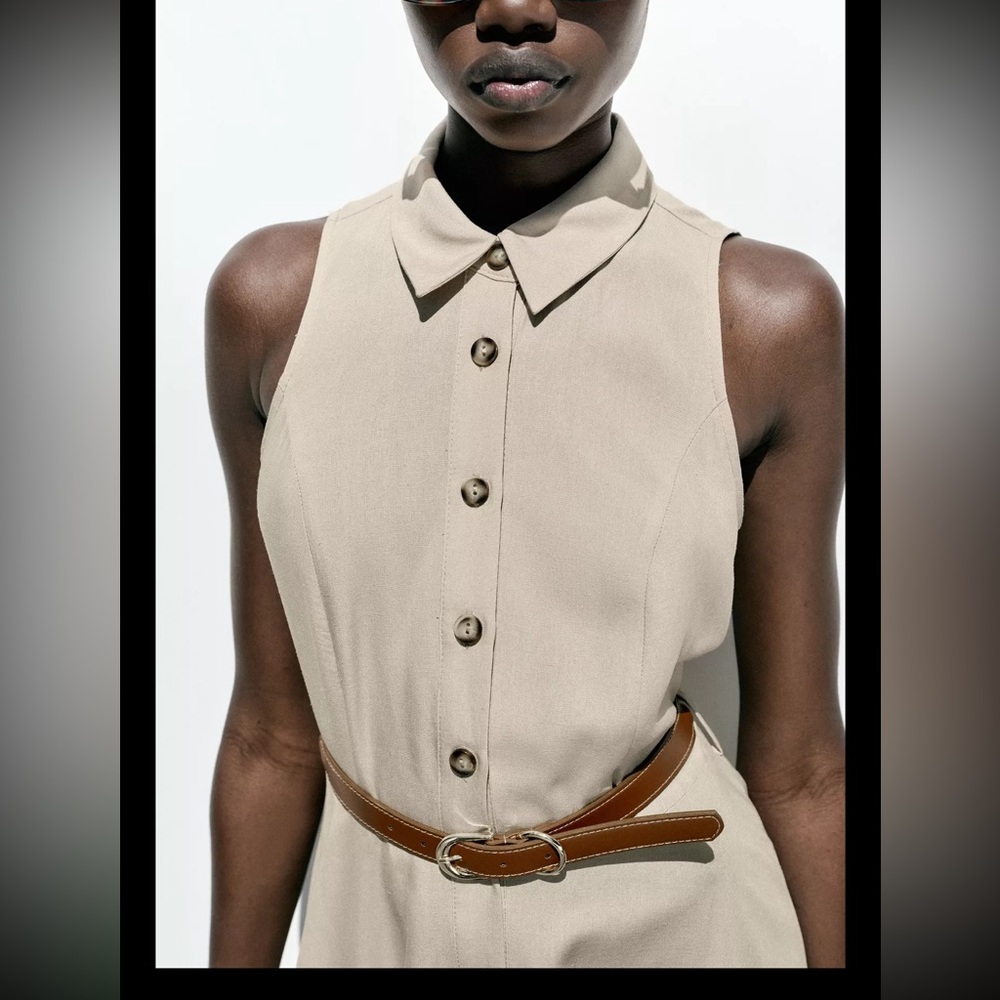 zara belted mini dress - Picture 2 of 4